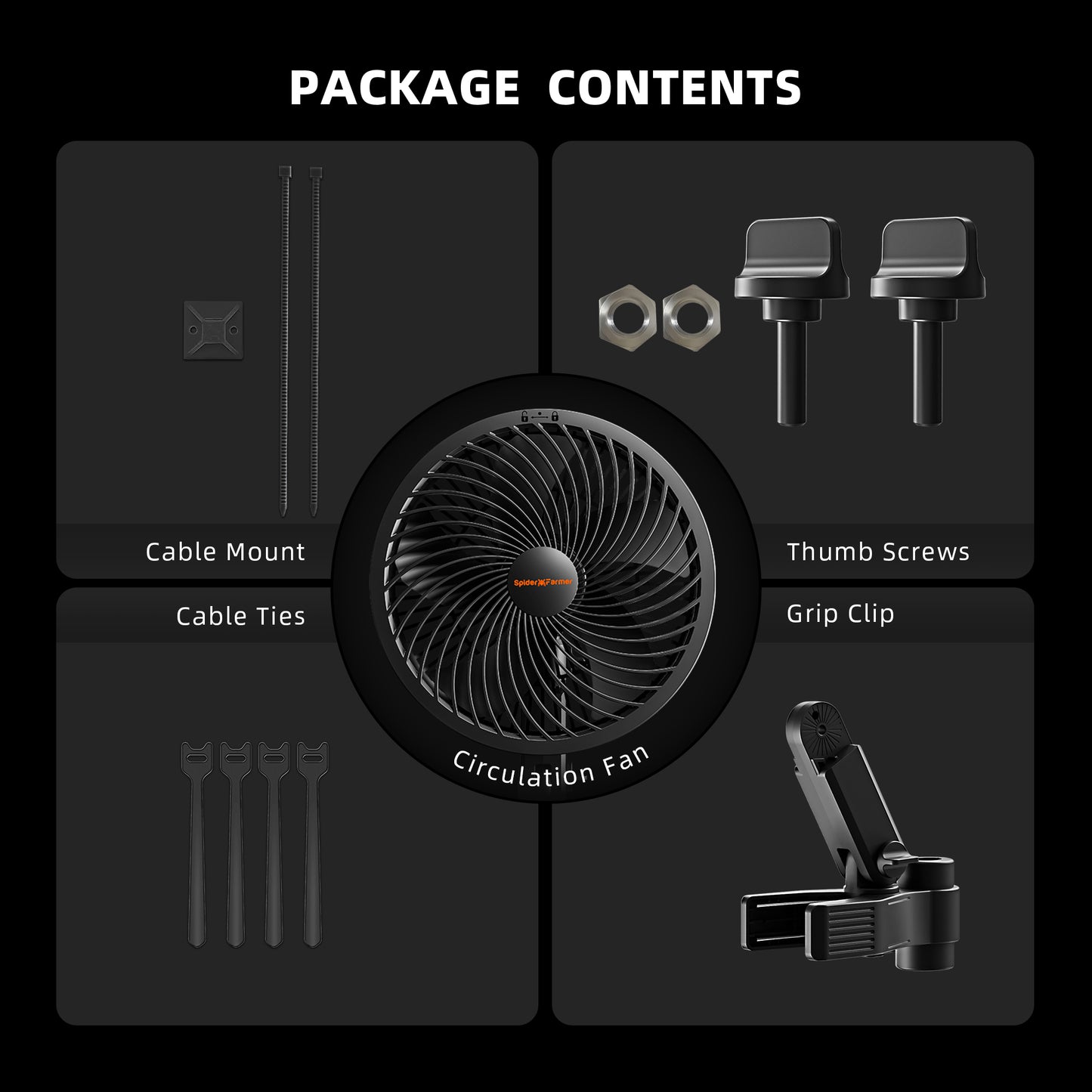Spider Farmer 6 Zoll Clip Fan Umluftventilator