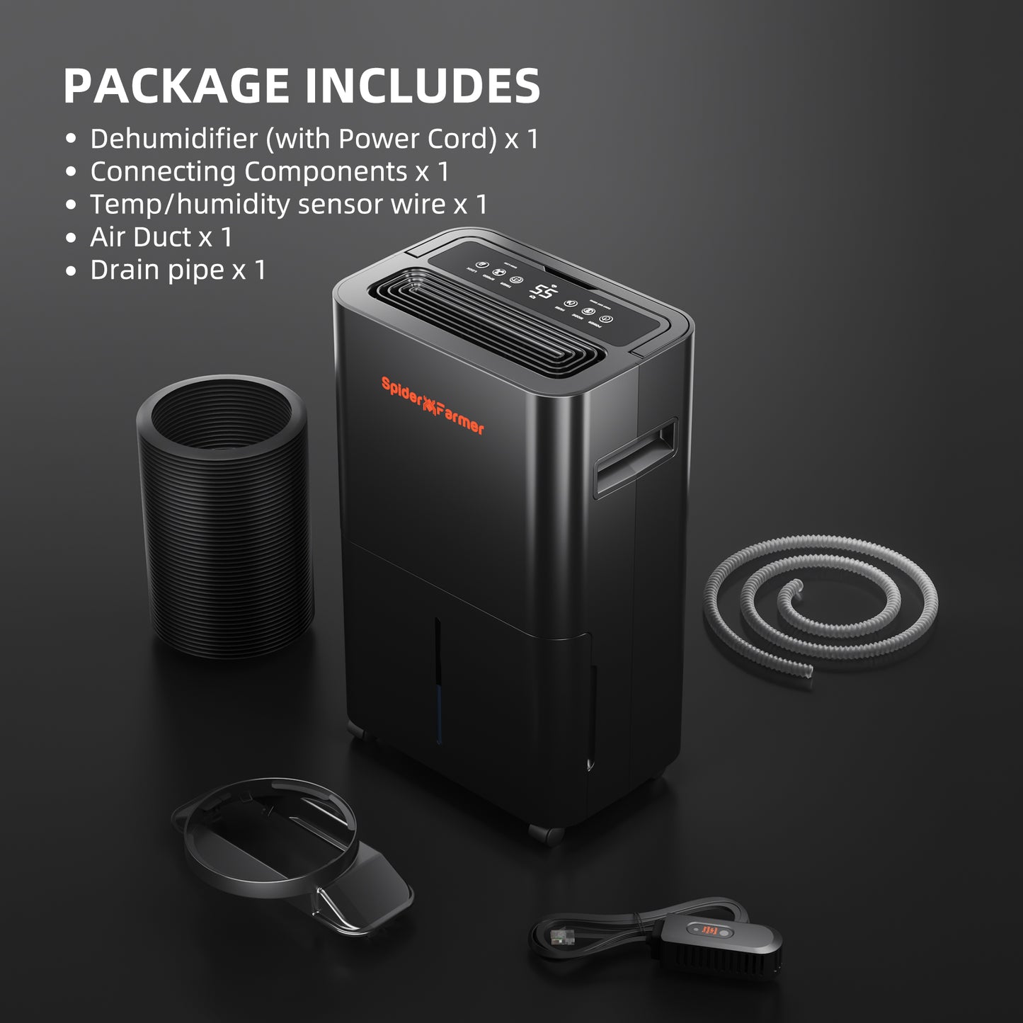 Spider Farmer Smarter Luftentfeuchter 12L