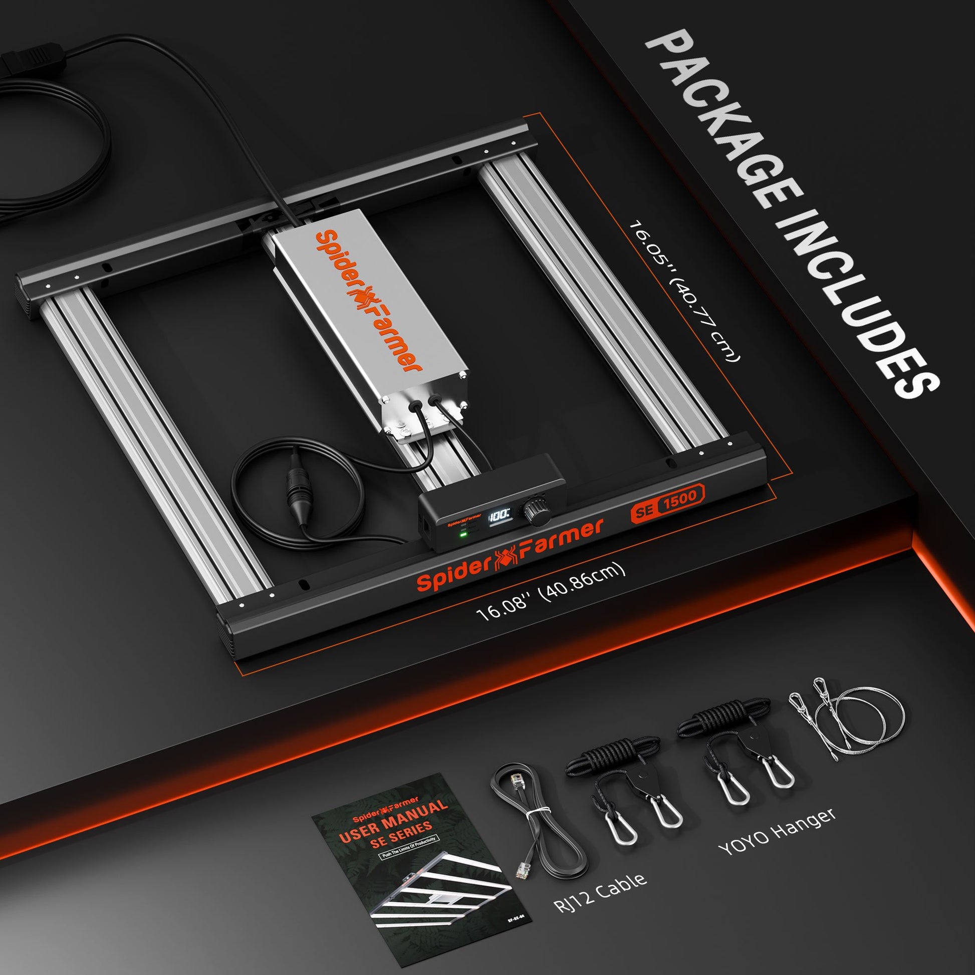 Spider Farmer SE1500 Package Inhalt