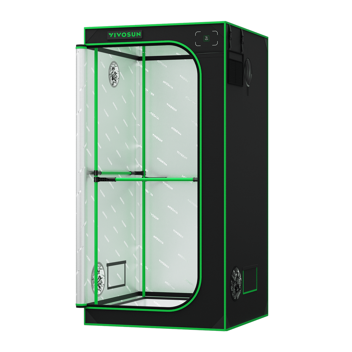 Vivosun Growbox Pro P336 Classic 90x90x180cm – Originalbild 9; Ausstattung und Anwendungsbeispiele gemäß Beschreibung