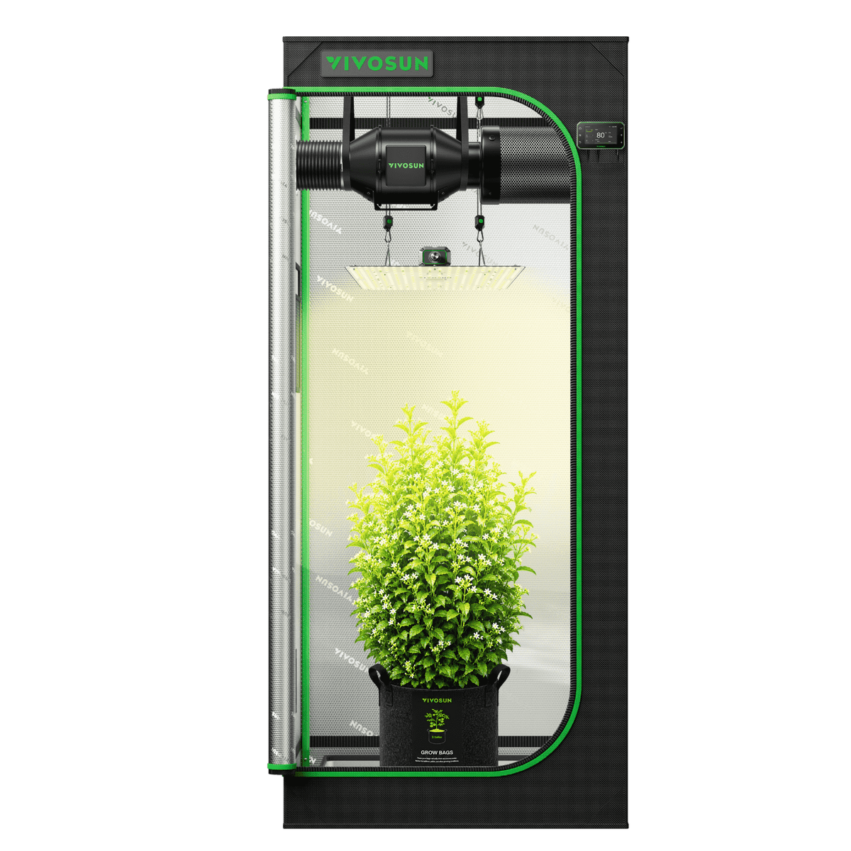 Vivosun G2 Growbox Komplettset 70x70x160cm 150W – Herstellerinformation und Anwendungsbeispiel