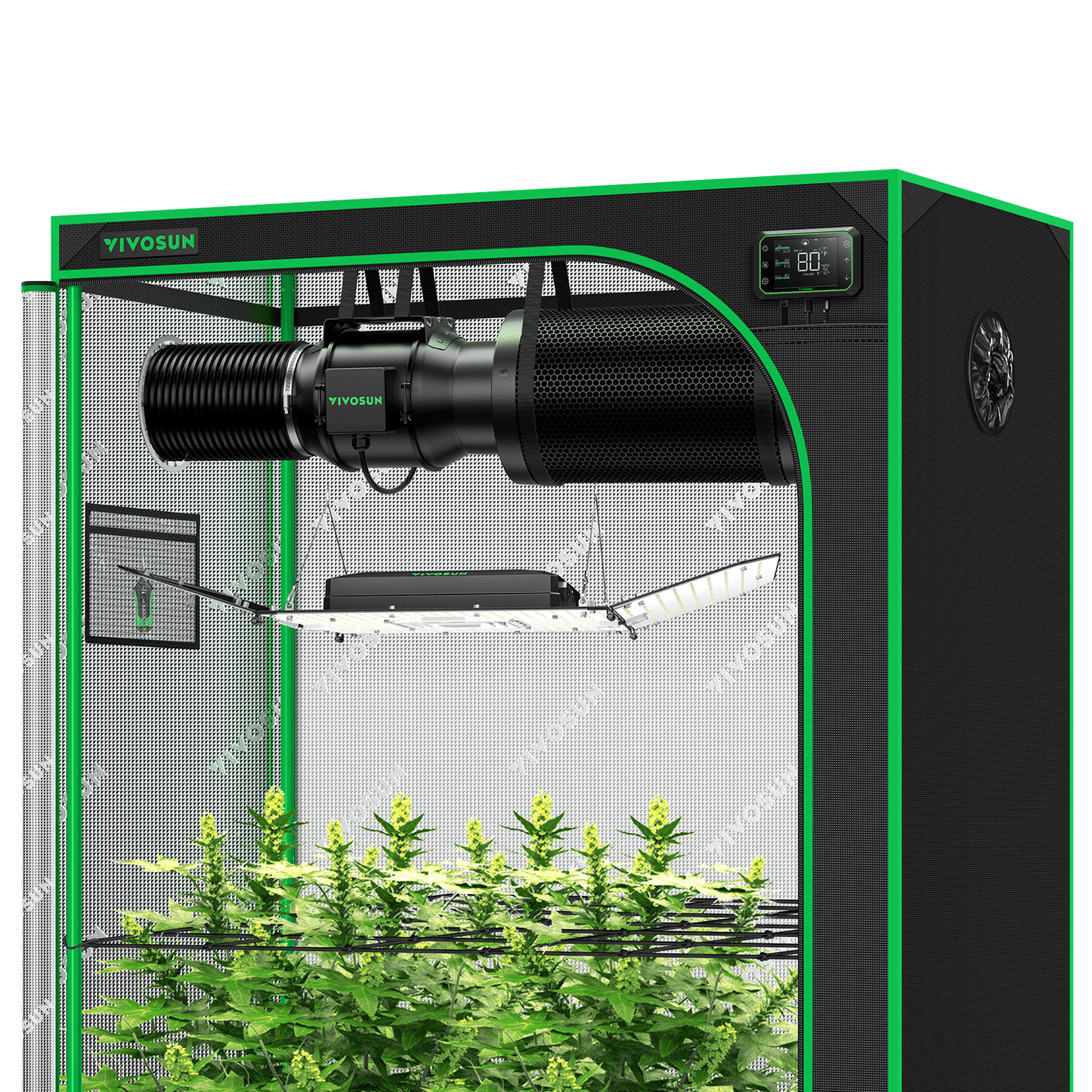 Vivosun Smart Grow System Komplettset 150x80x200cm 200W
