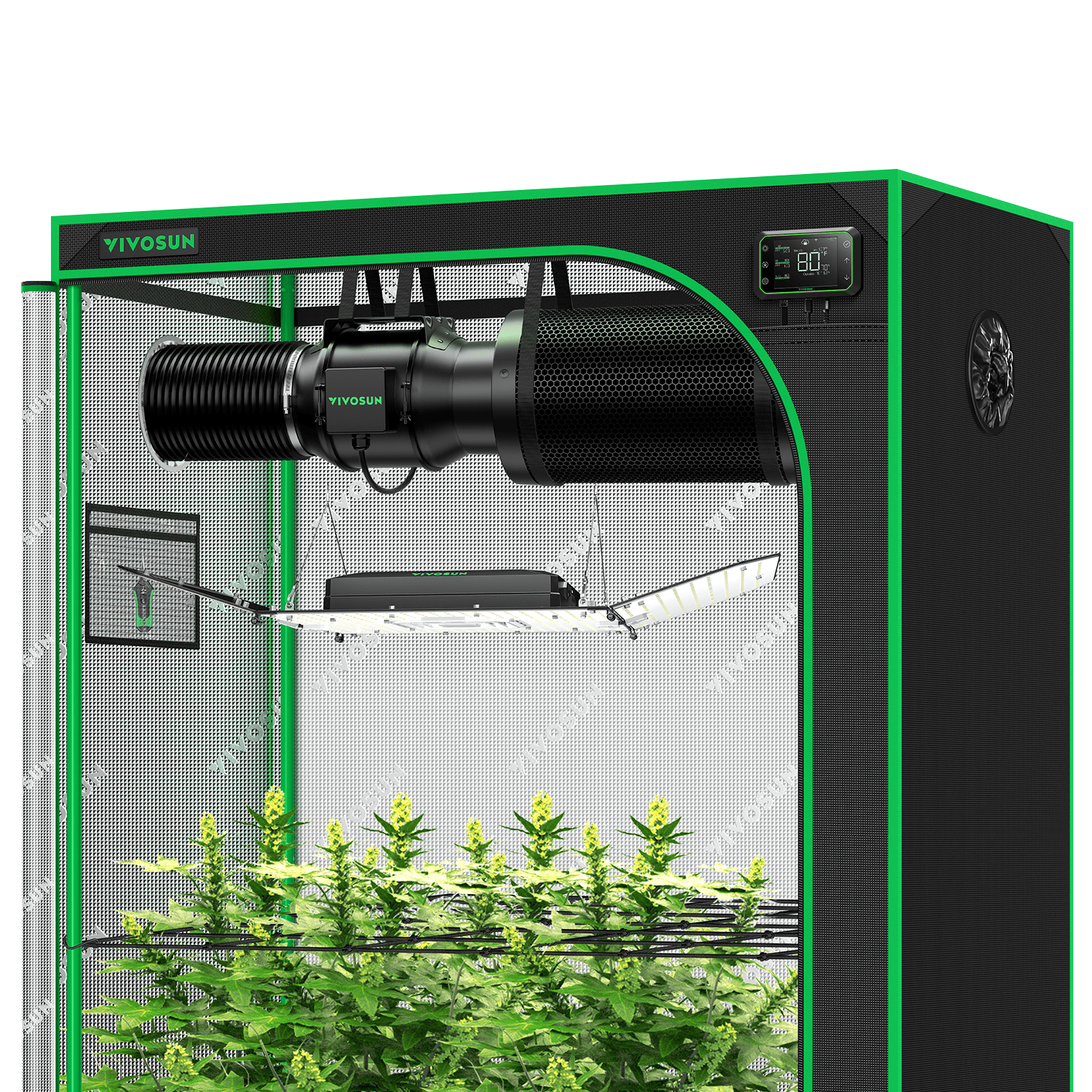 Vivosun Smart Grow System Komplettset 150x80x200cm 200W
