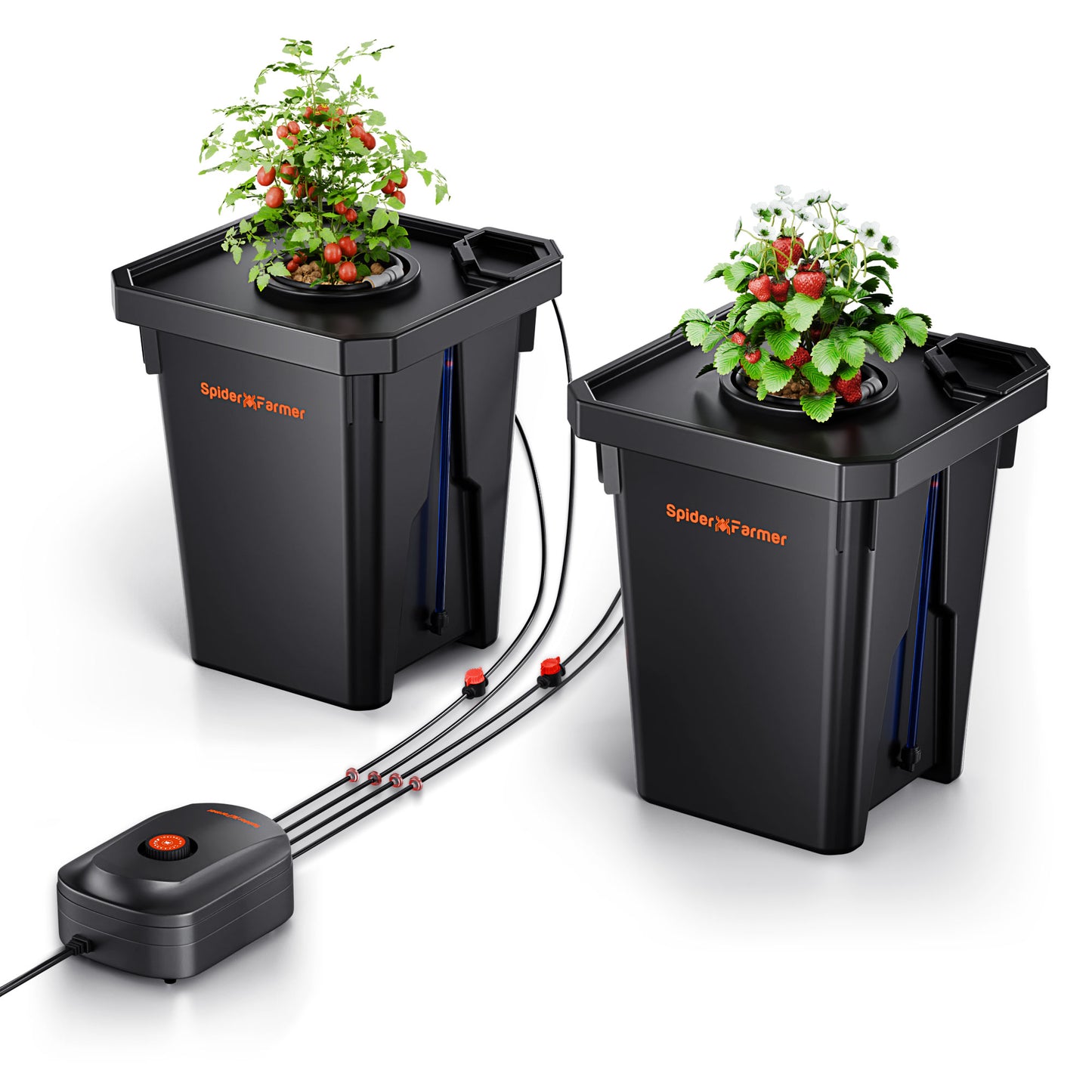 Spider Farmer DWC Tiefwasserkultur Hydroponik-System mit 2 Töpfen
