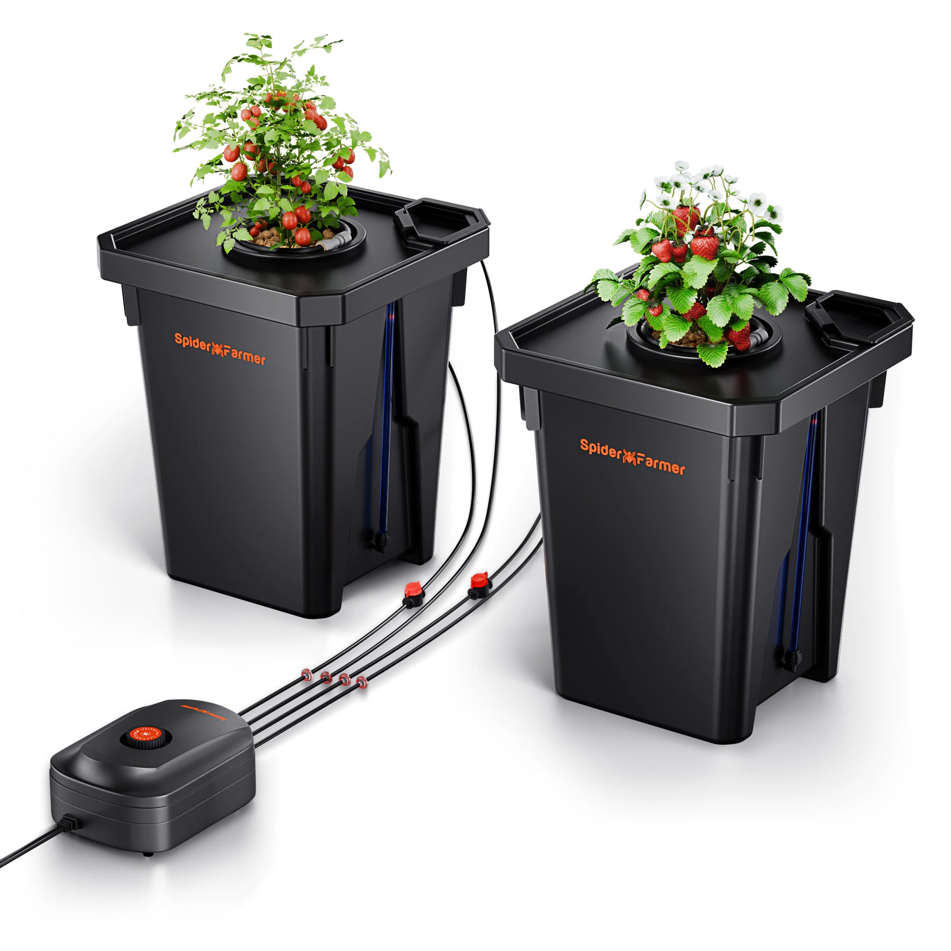 Spider Farmer DWC Tiefwasserkultur Hydroponik-System mit 2 Töpfen