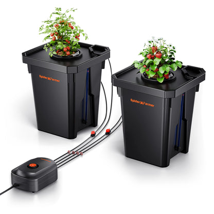 Spider Farmer DWC Tiefwasserkultur Hydroponik-System mit 2 Töpfen