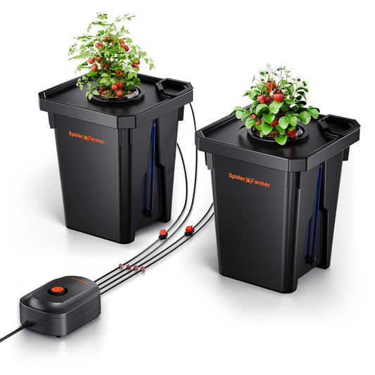 Spider Farmer DWC Tiefwasserkultur Hydroponik-System mit 2 Töpfen