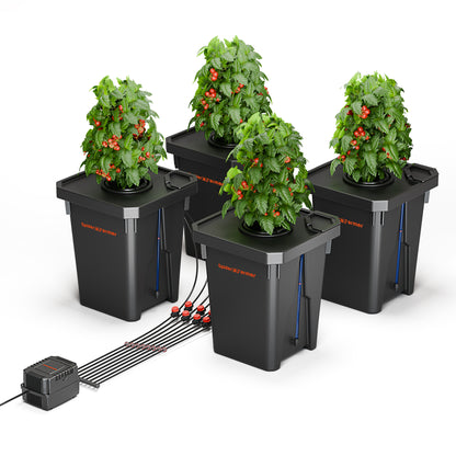 Spider Farmer DWC Tiefwasserkultur Hydroponik-System mit 4 Töpfen