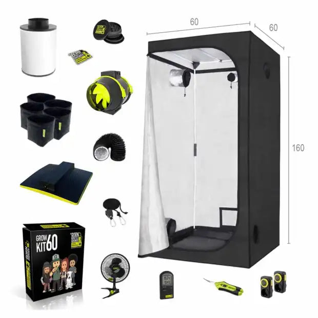 Garden Highpro 60x60x160cm Growbox Komplettset LED 60W