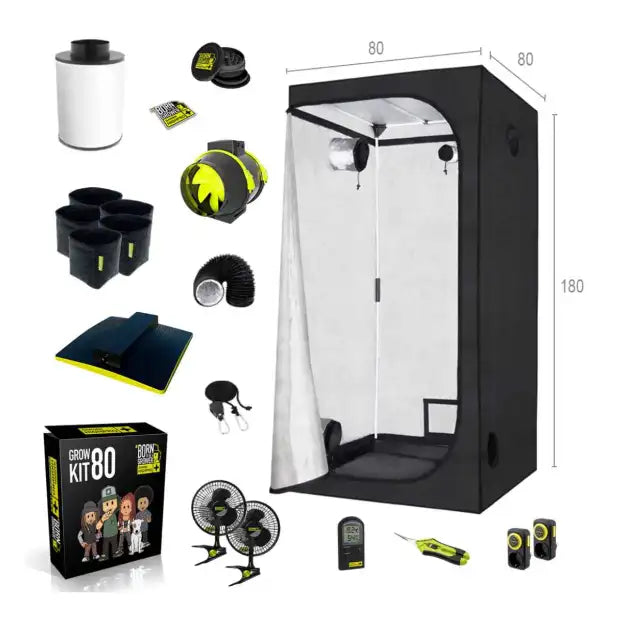 Garden Highpro 80x80x180cm Growbox Komplettset LED 150W
