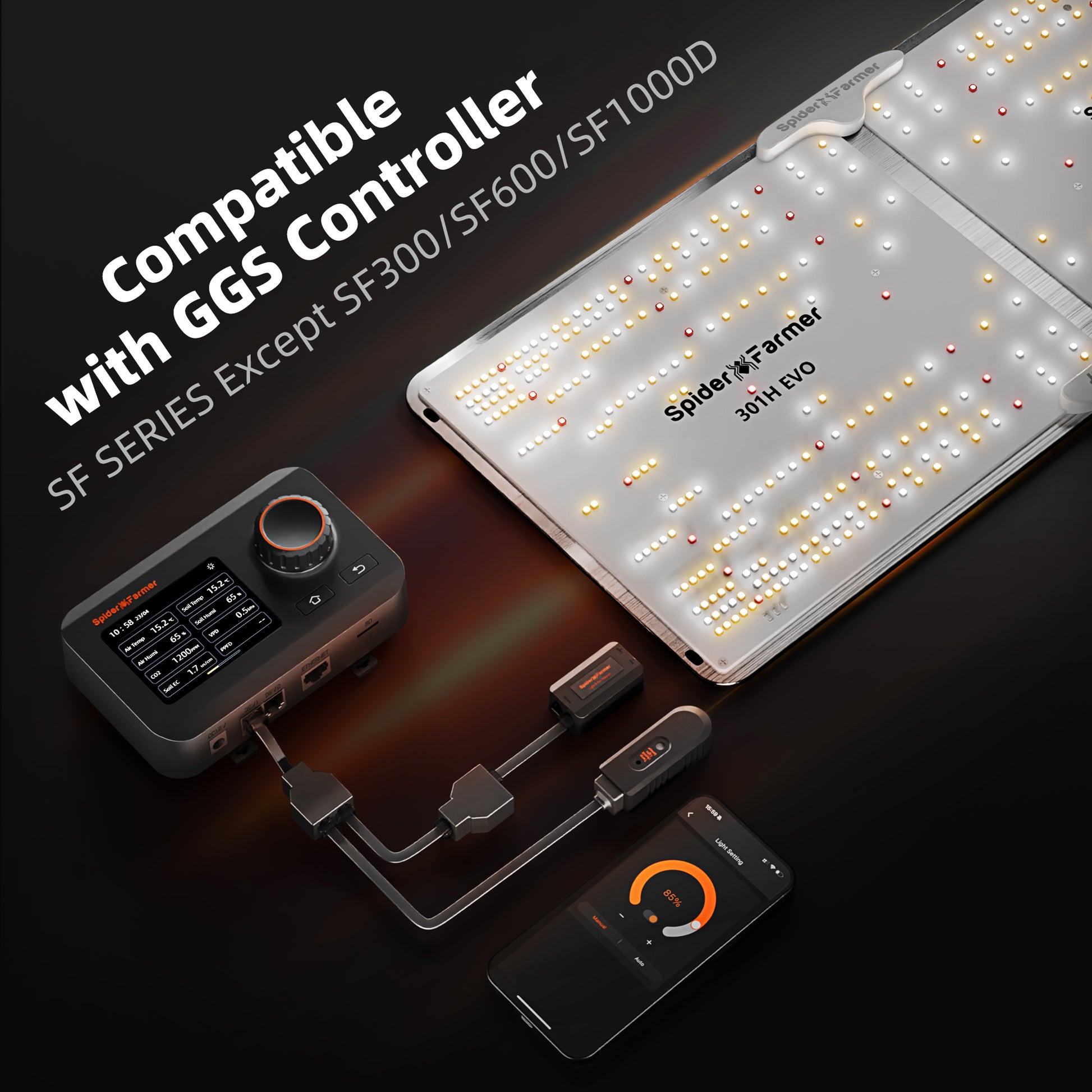 Spider Farmer SF7000 650W LED Grow Lampe 150x150cm