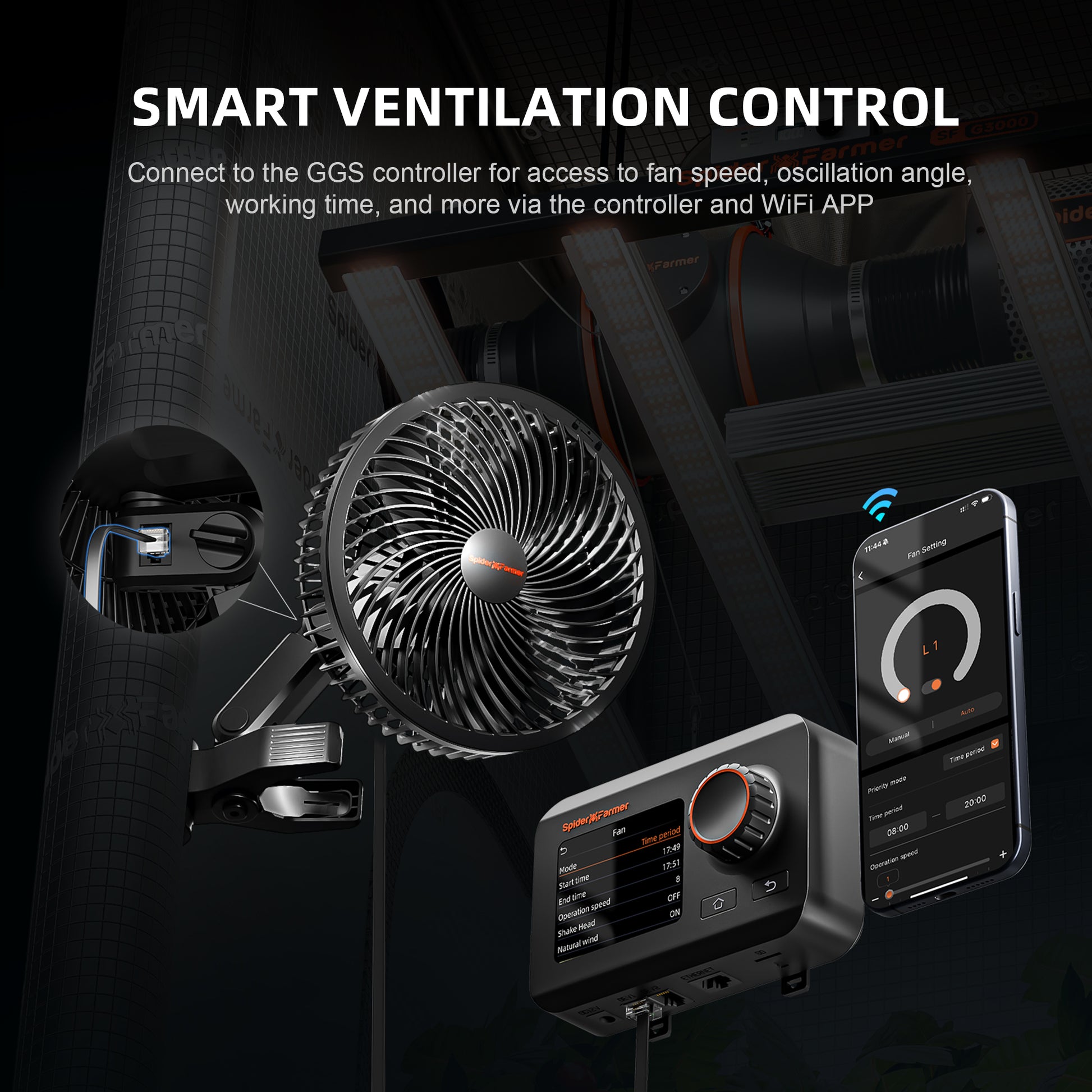 Spider Farmer 6 Zoll Clip Fan Umluftventilator