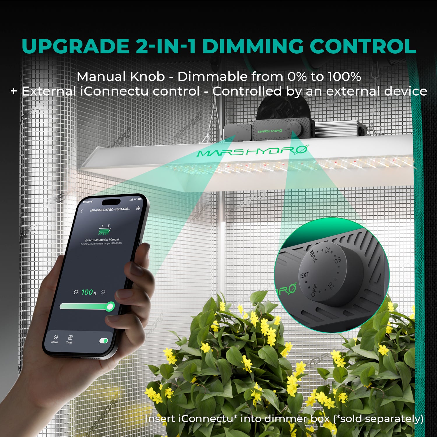 Mars Hydro TSW2000 300W Grow LED 100x100cm