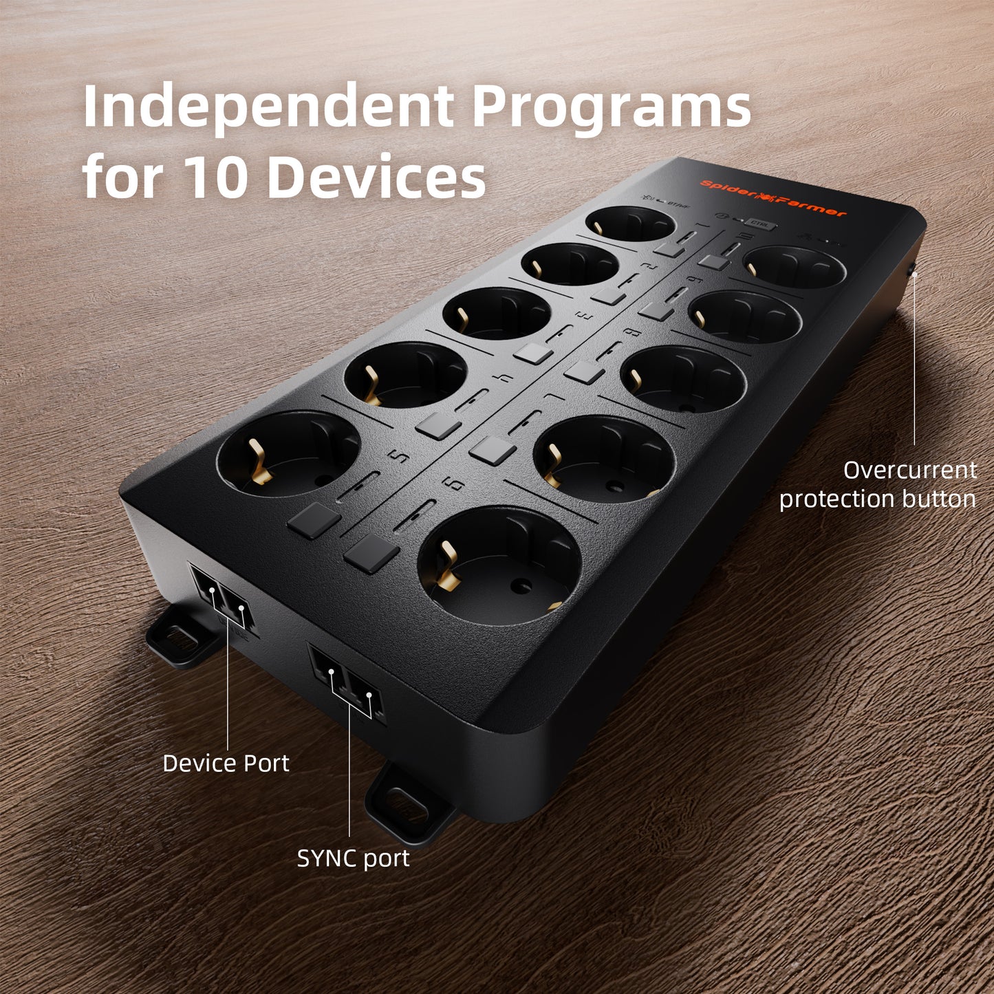 Spider Farmer GGS AC10-fach Mehrfachsteckdose Kit