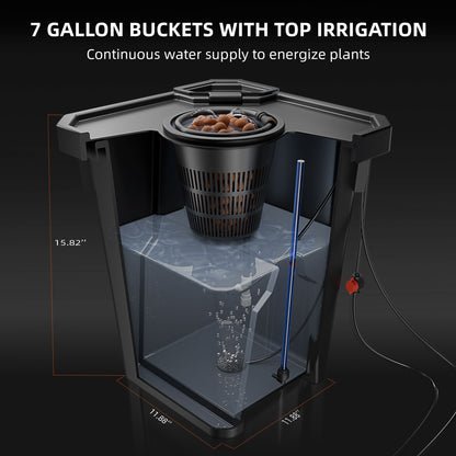 Spider Farmer DWC Tiefwasserkultur Hydroponik-System mit 2 Töpfen