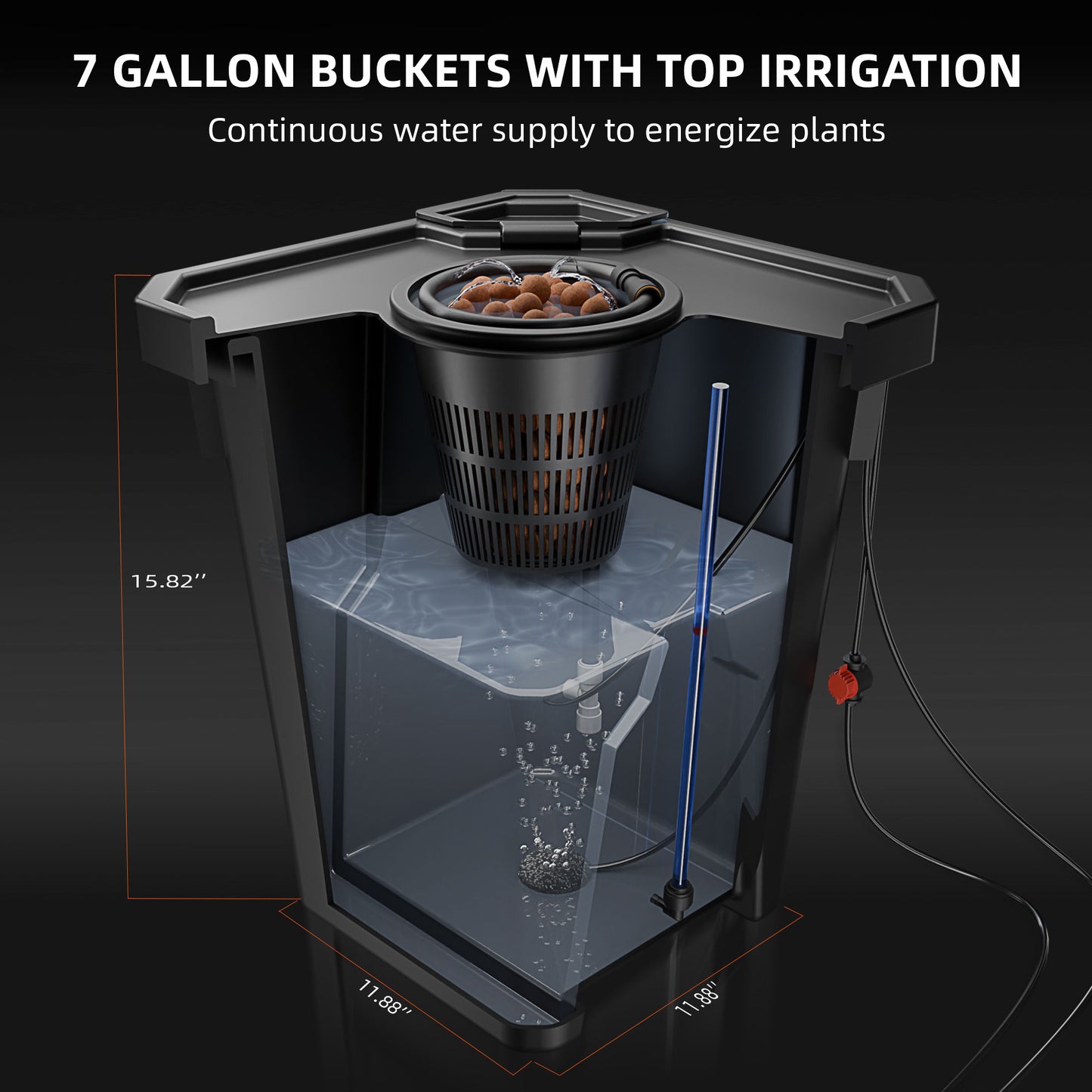 Spider Farmer DWC Tiefwasserkultur Hydroponik-System mit 4 Töpfen