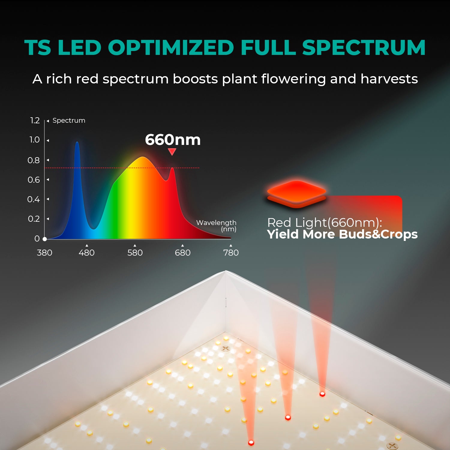 Mars Hydro TS1000 150W Grow LED 80x80cm