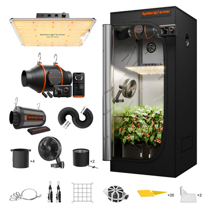 Spider Farmer SF1000 Komplettset mit GGS Controller 100W 70x70x160cm