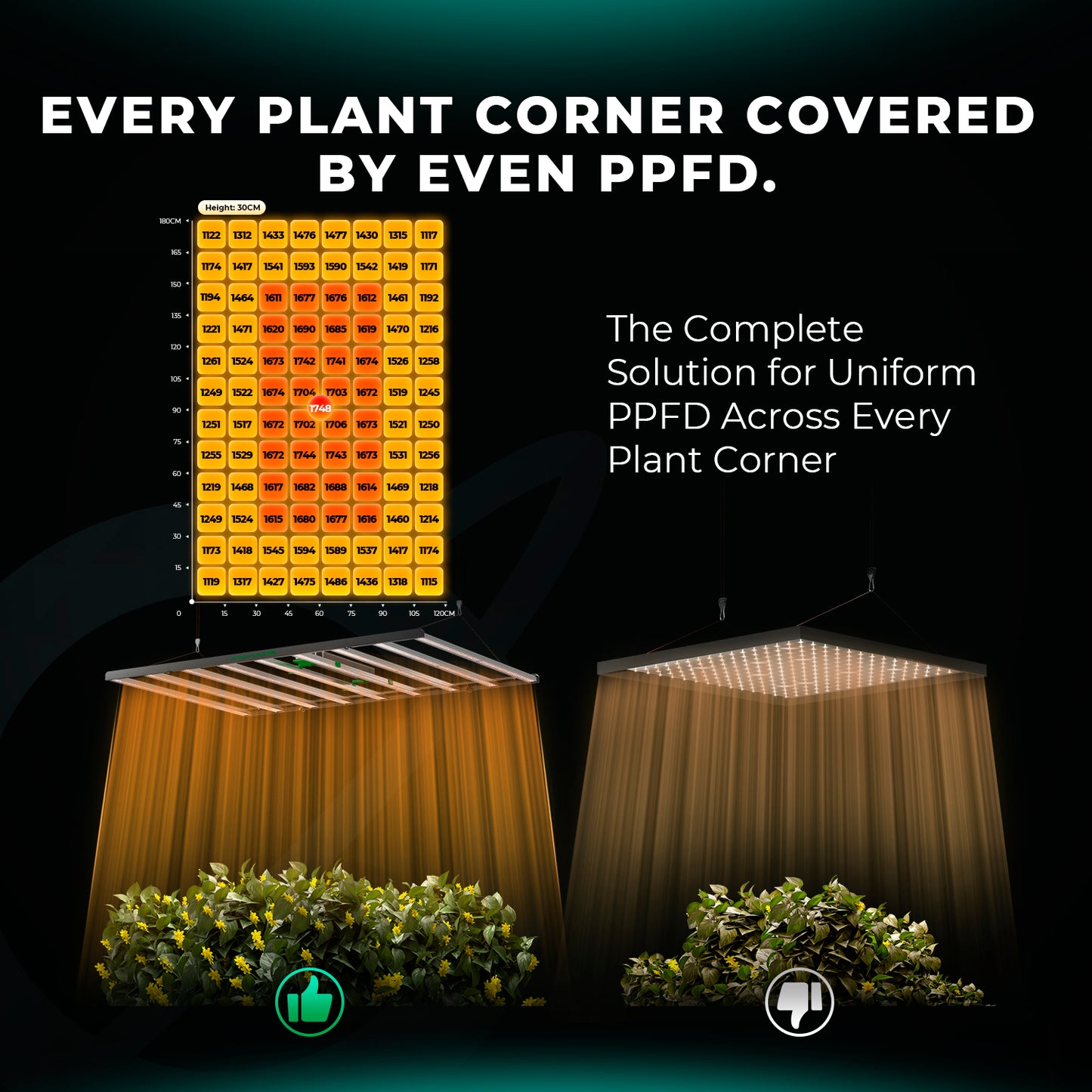 Mars Hydro FC-EVO 1200W LED Grow Lampe 120x180cm