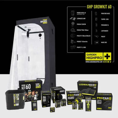 Garden Highpro 60x60x160cm Growbox Komplettset LED 60W