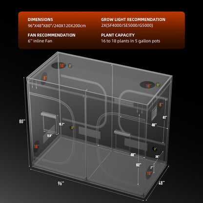 Spider Farmer Growbox 240x120x200cm