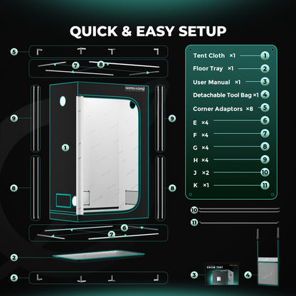 Mars Hydro Growbox 120x60x180cm