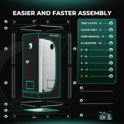Mars Hydro Growbox 60x60x140cm