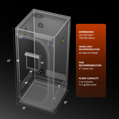 Spider Farmer Growbox 70x70x160cm