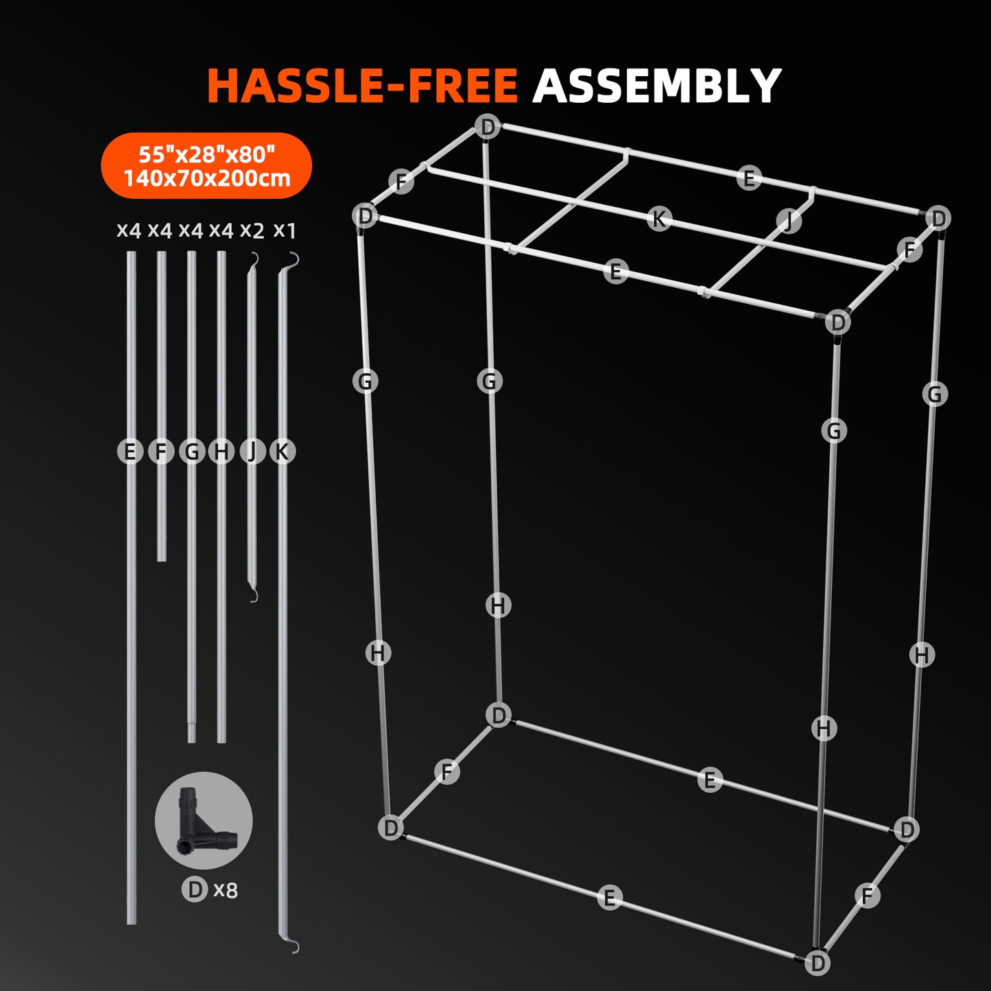 Spider Farmer Growbox 140x70x200cm