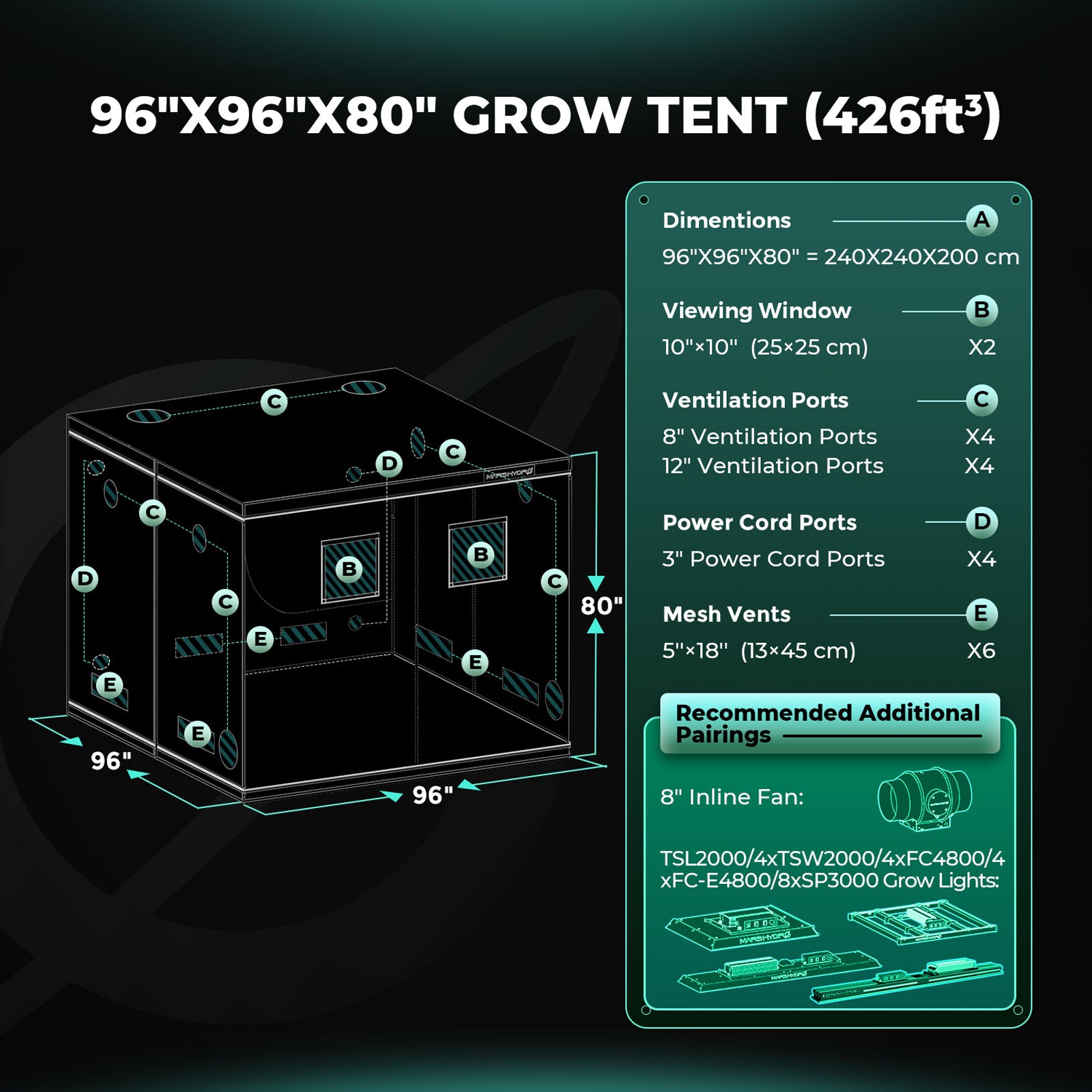 Mars Hydro Growbox 240x240x200cm
