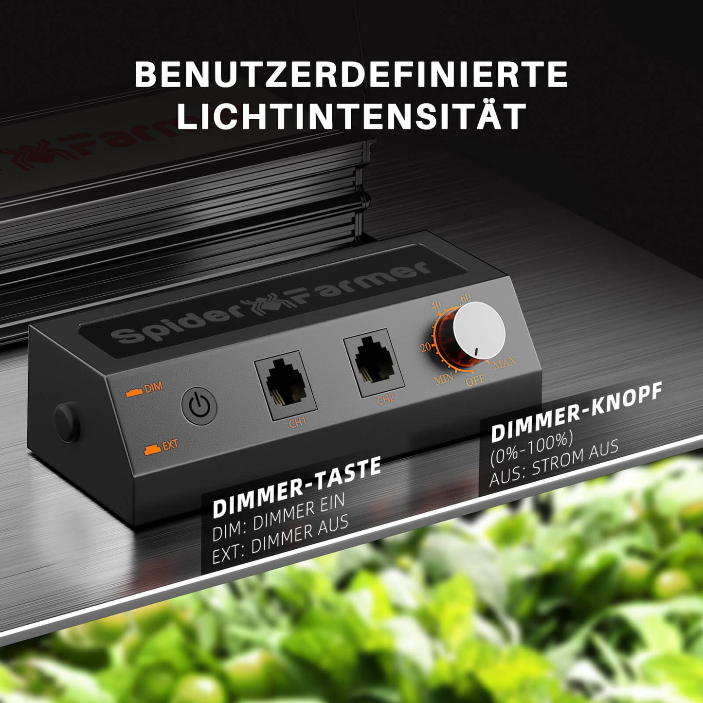 Spider Farmer SF2000Pro 200W LED Grow Lampe 90x90cm
