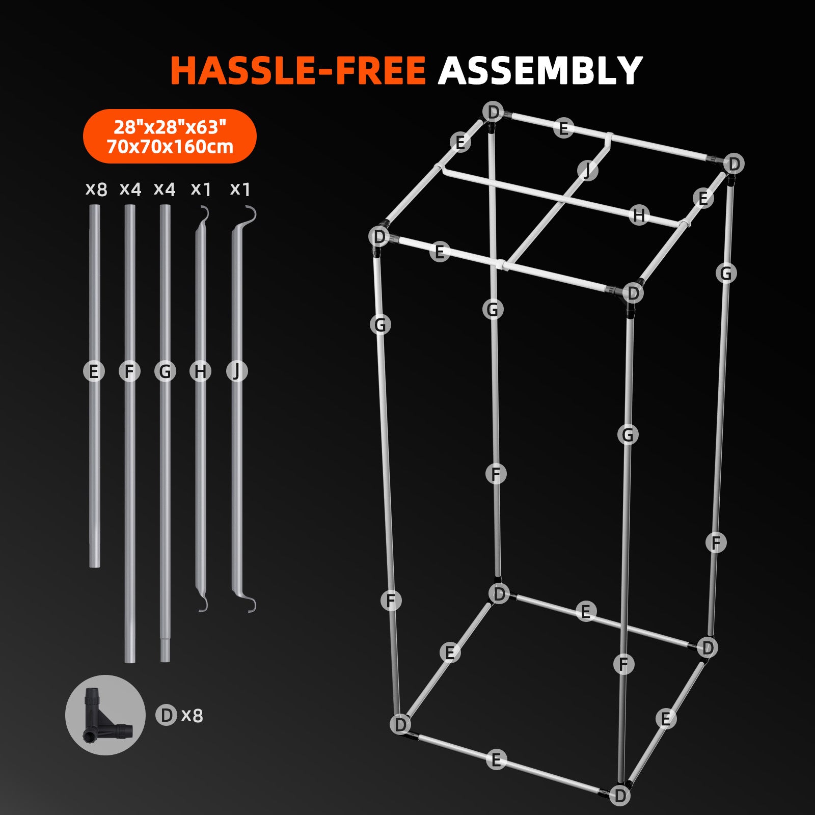 Spider Farmer Growbox 70x70x160cm