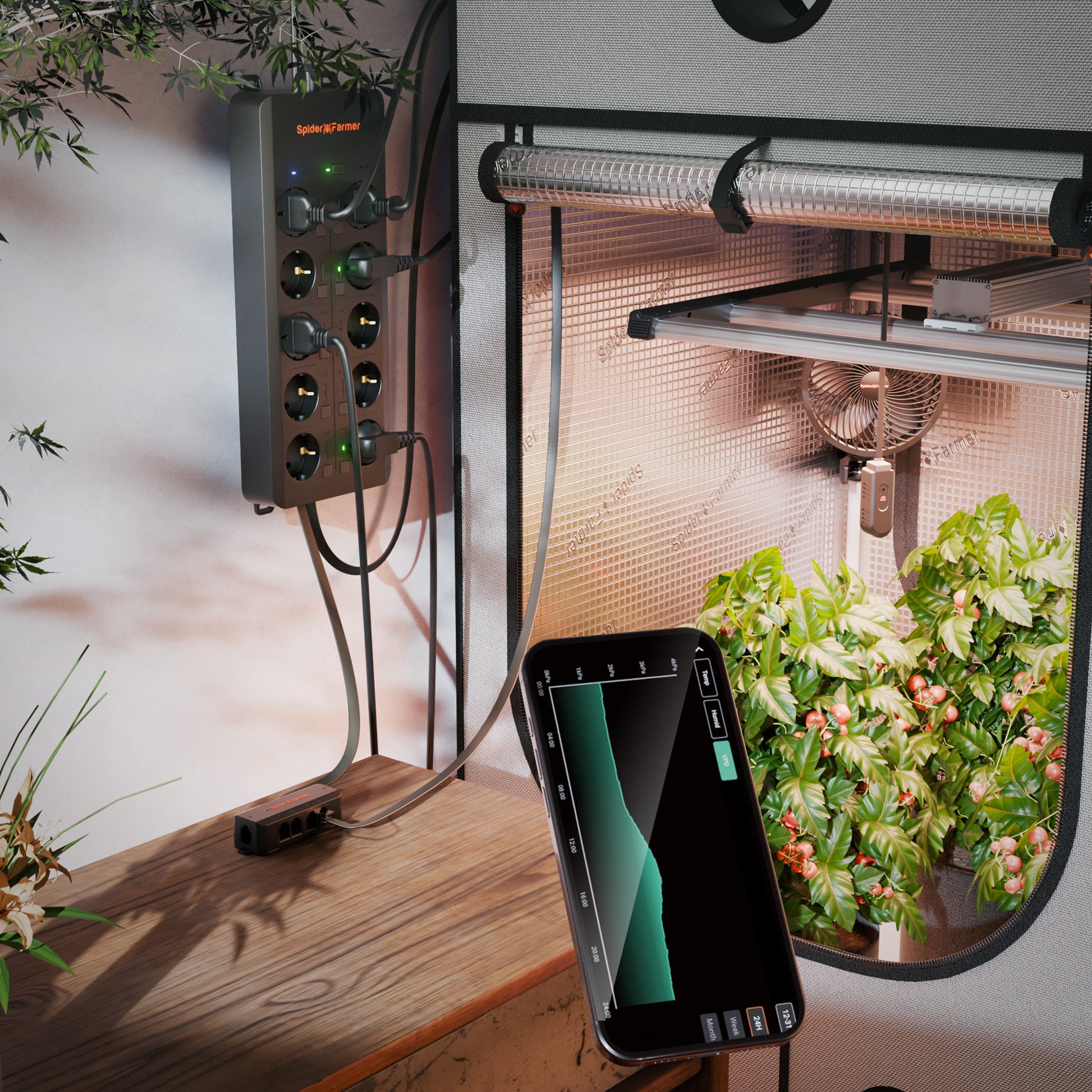 Spider Farmer GGS AC10-fach Mehrfachsteckdose Kit