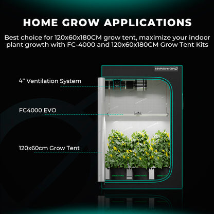 Mars Hydro FC 4000 EVO 320W Grow LED Lampe 120x60cm