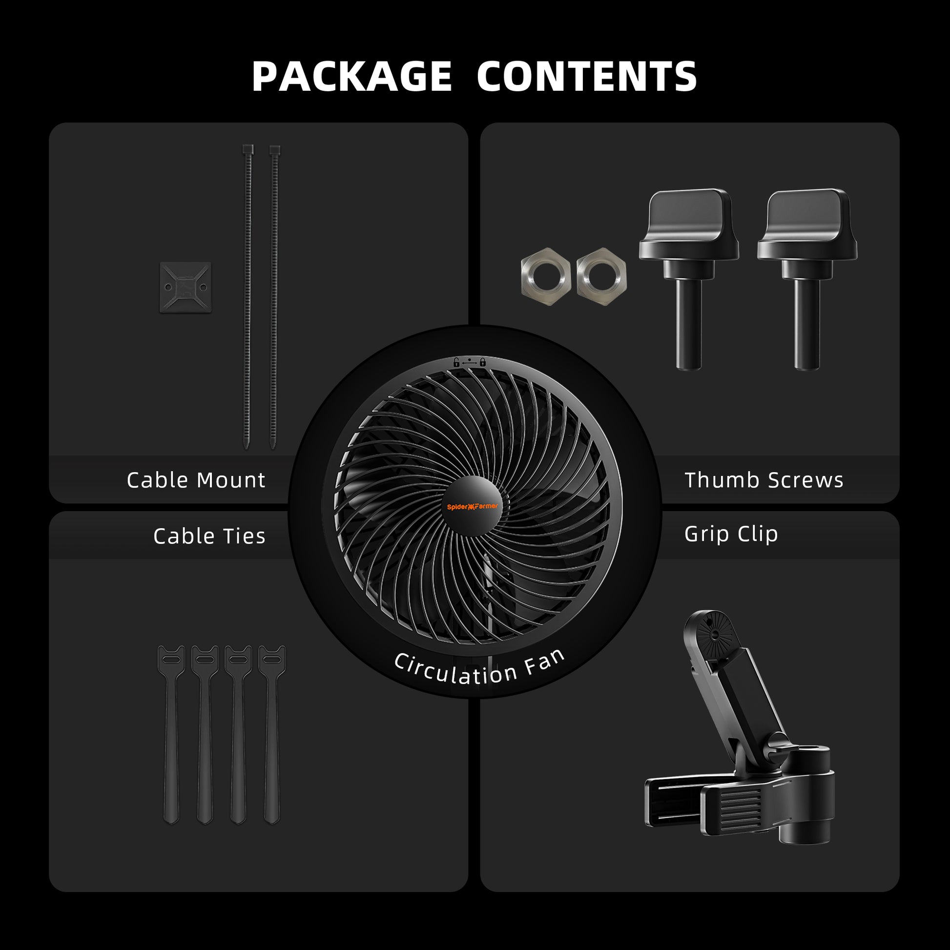 Spider Farmer 6 Zoll Clip Fan Umluftventilator