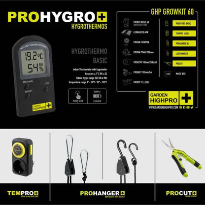 Garden Highpro 60x60x160cm Growbox Komplettset LED 60W