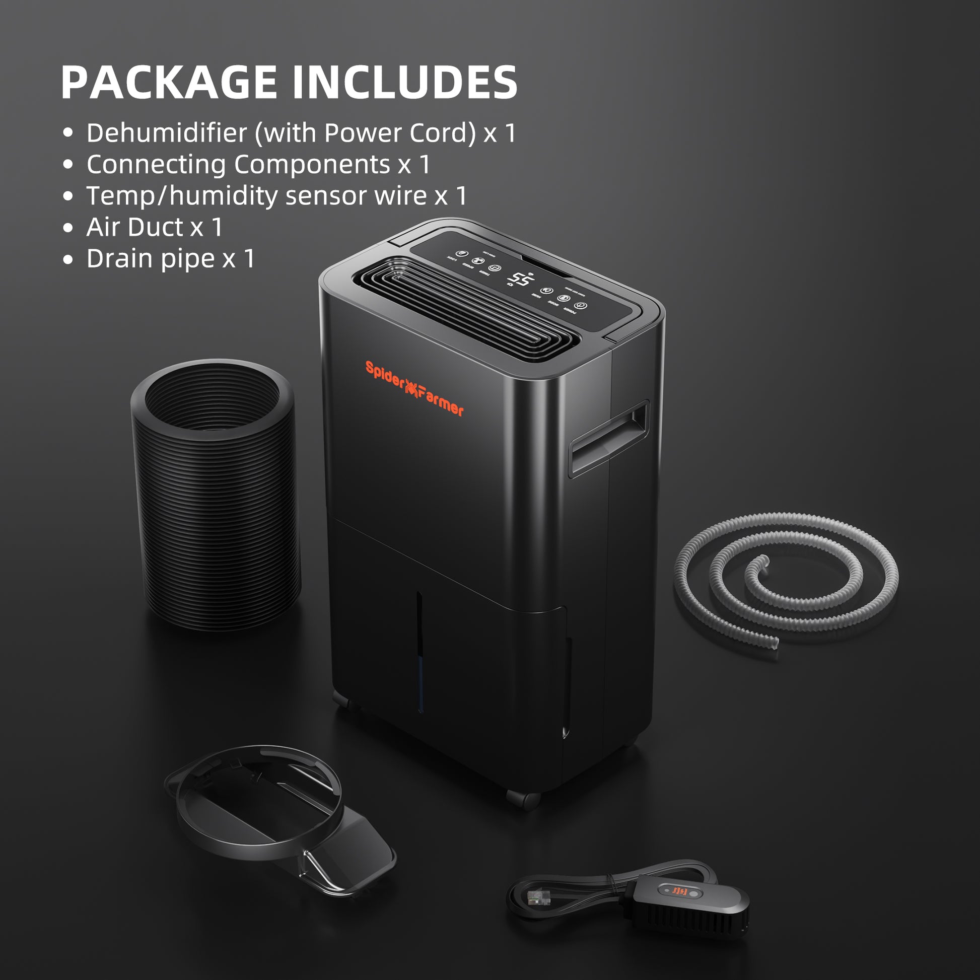Spider Farmer Smarter Luftentfeuchter 12L