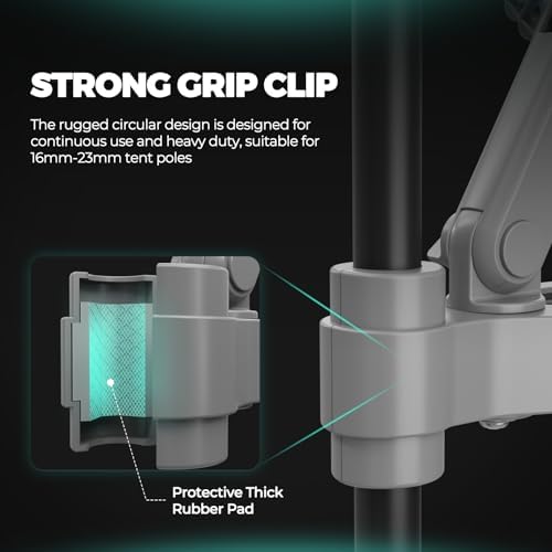 Mars Hydro M6 Clipventilator - Clip-Detail mit rutschfester Gummipolsterung