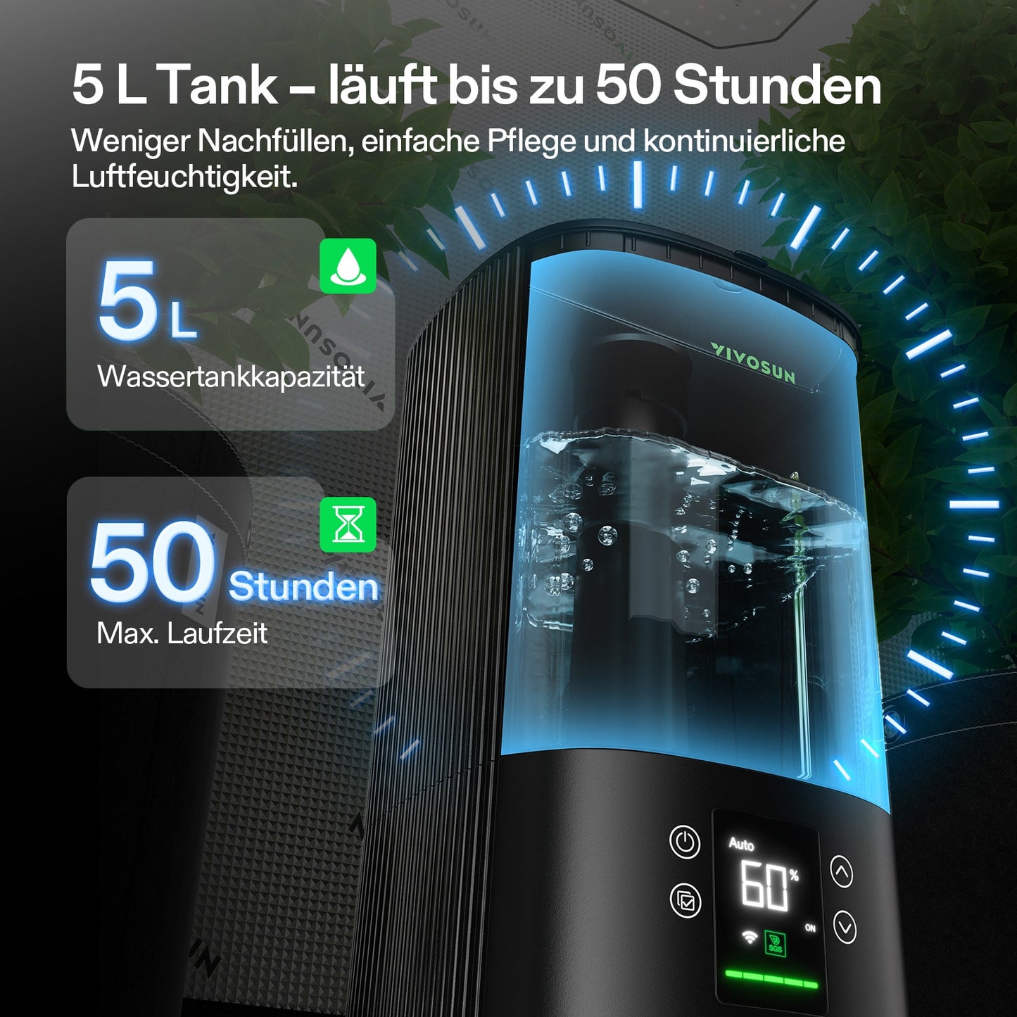 VIVOSUN AeroStream H05 5L Luftbefeuchter - Karussell Bild 5