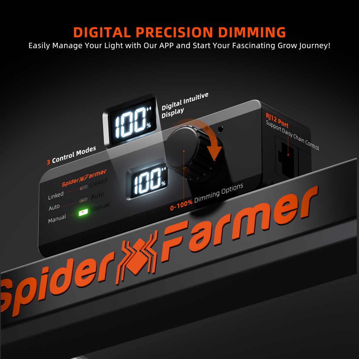 Spider Farmer SE1500 Dimming Control