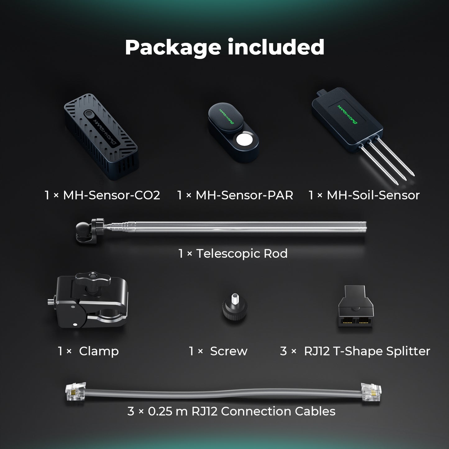 Mars Hydro Smart Sensor Kit - Verpackung und Lieferumfang