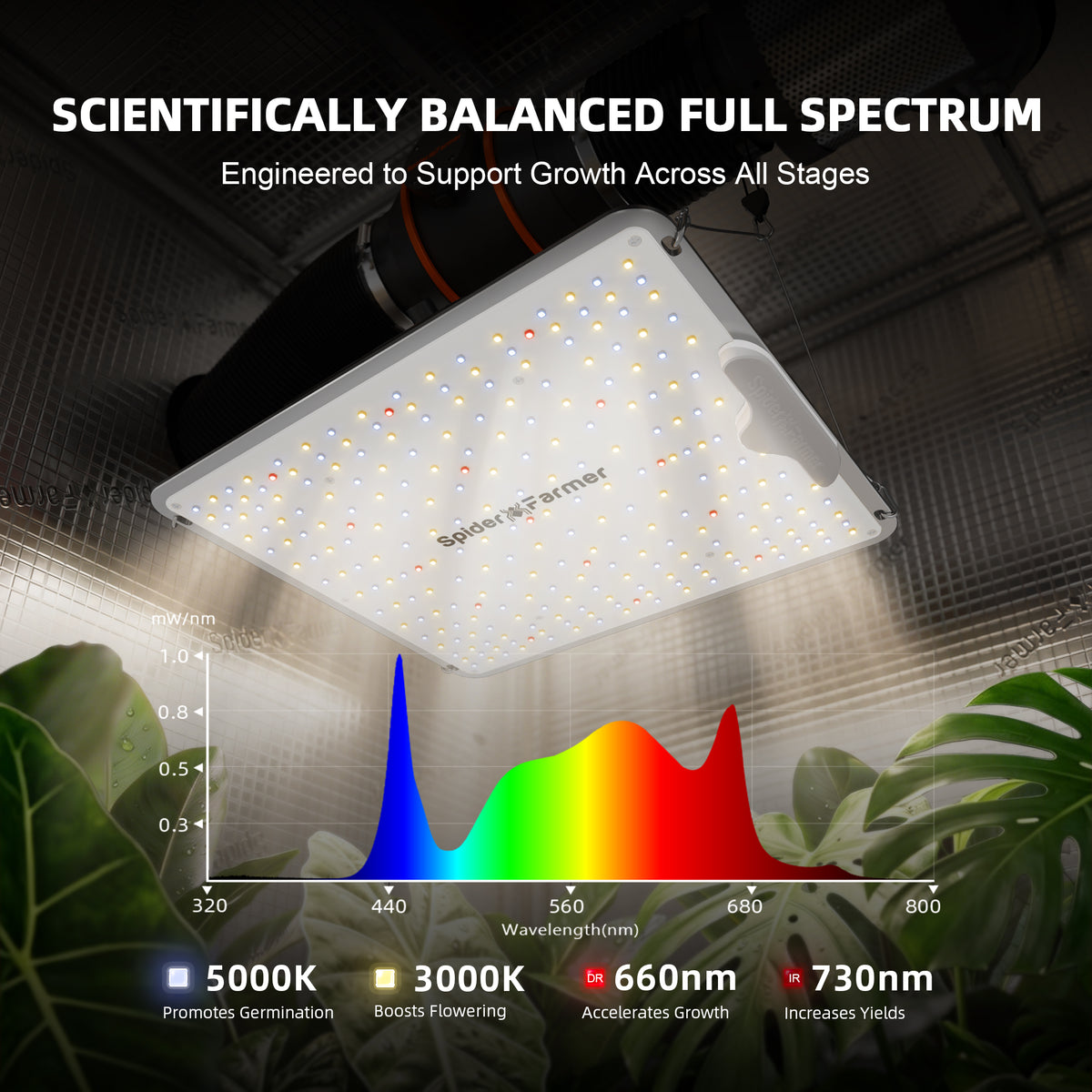 Spider Farmer SF1000 LED Grow Lampe Produktfoto
