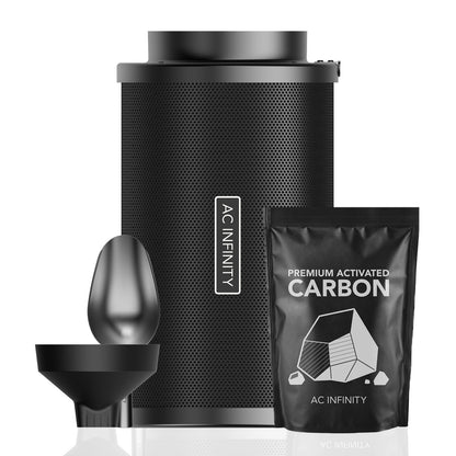 AC Infinity RCF8 Aktivkohlefilter 200 mm, nachfüllbar – Produktansicht