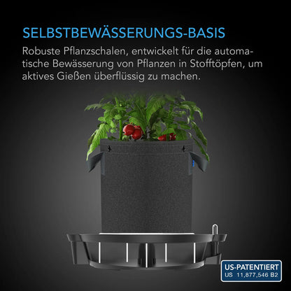 AC Infinity Bewässerungsbasis im 4er-Pack – Detail- oder Anwendungsansicht; zusätzliches Zubehör in Beispielen separat erhältlich