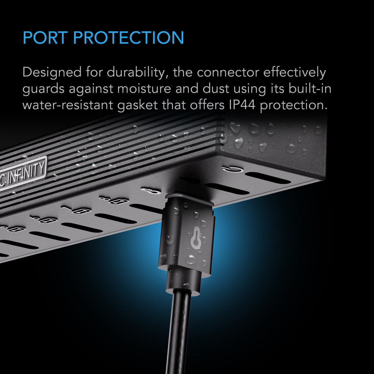 AC Infinity Klimasensor für Controller AI+ mit 7,3 m Kabel – Detail- oder Anwendungsansicht; zusätzliches Zubehör in Beispielen separat erhältlich