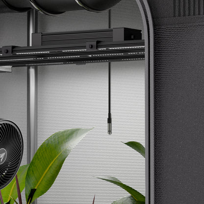 AC Infinity Klimasensor für Controller AI+ mit 7,3 m Kabel – Detail- oder Anwendungsansicht; zusätzliches Zubehör in Beispielen separat erhältlich