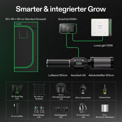 Vivosun Smart Growbox Komplettset 60x60x120cm — Growbox mit Beleuchtung