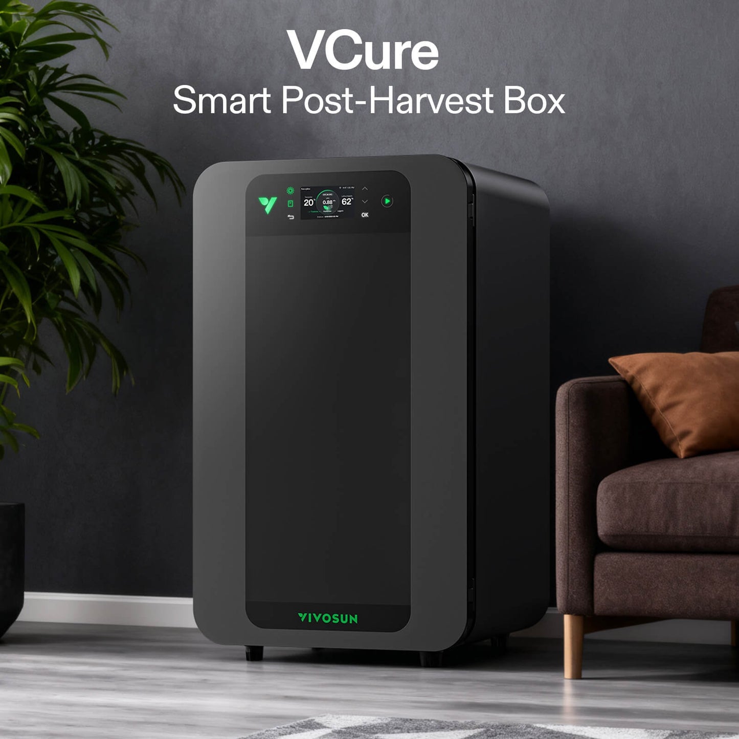VIVOSUN VCure Smart Post-Harvest Box - Touchscreen und App Detail