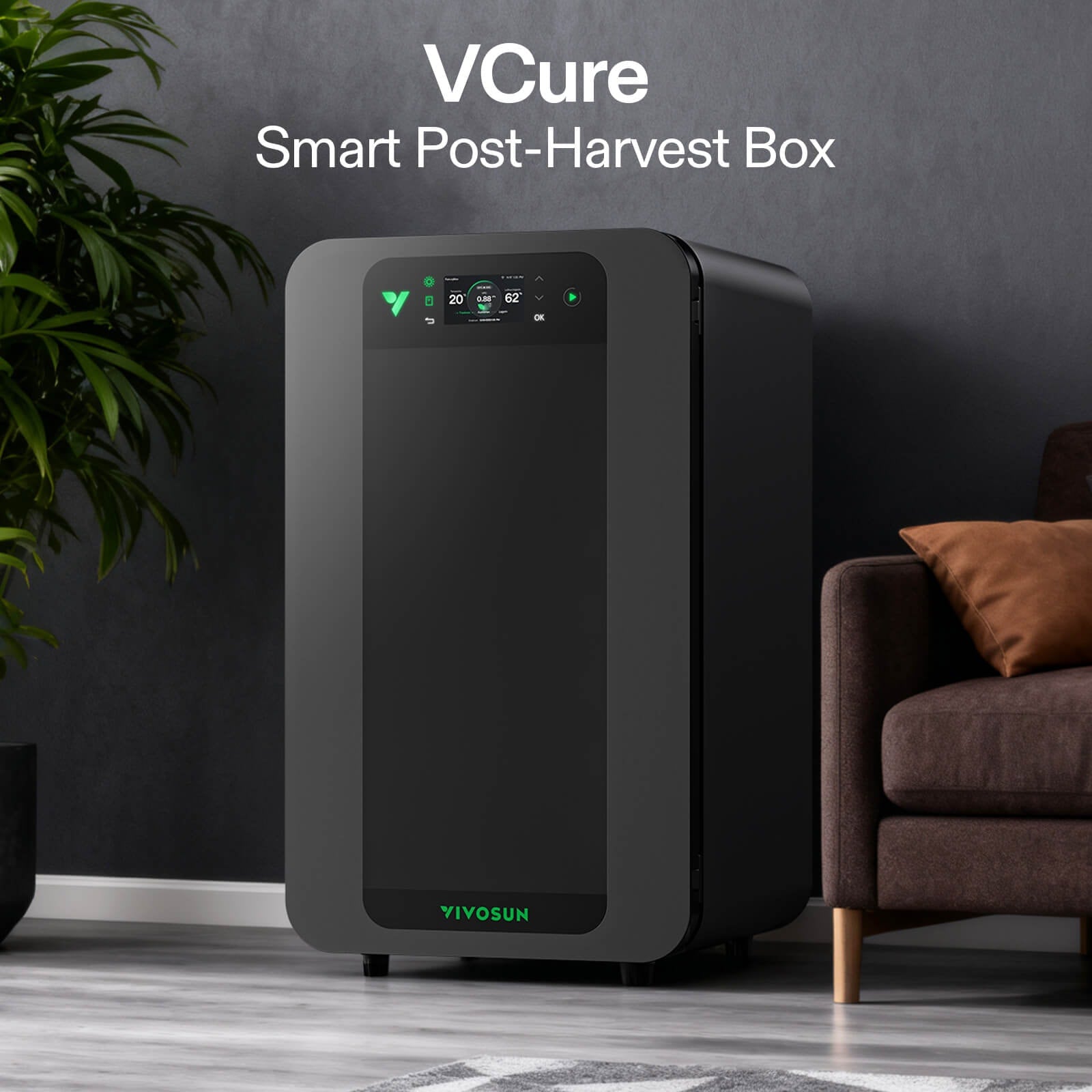 VIVOSUN VCure Smart Post-Harvest Box - Touchscreen und App Detail