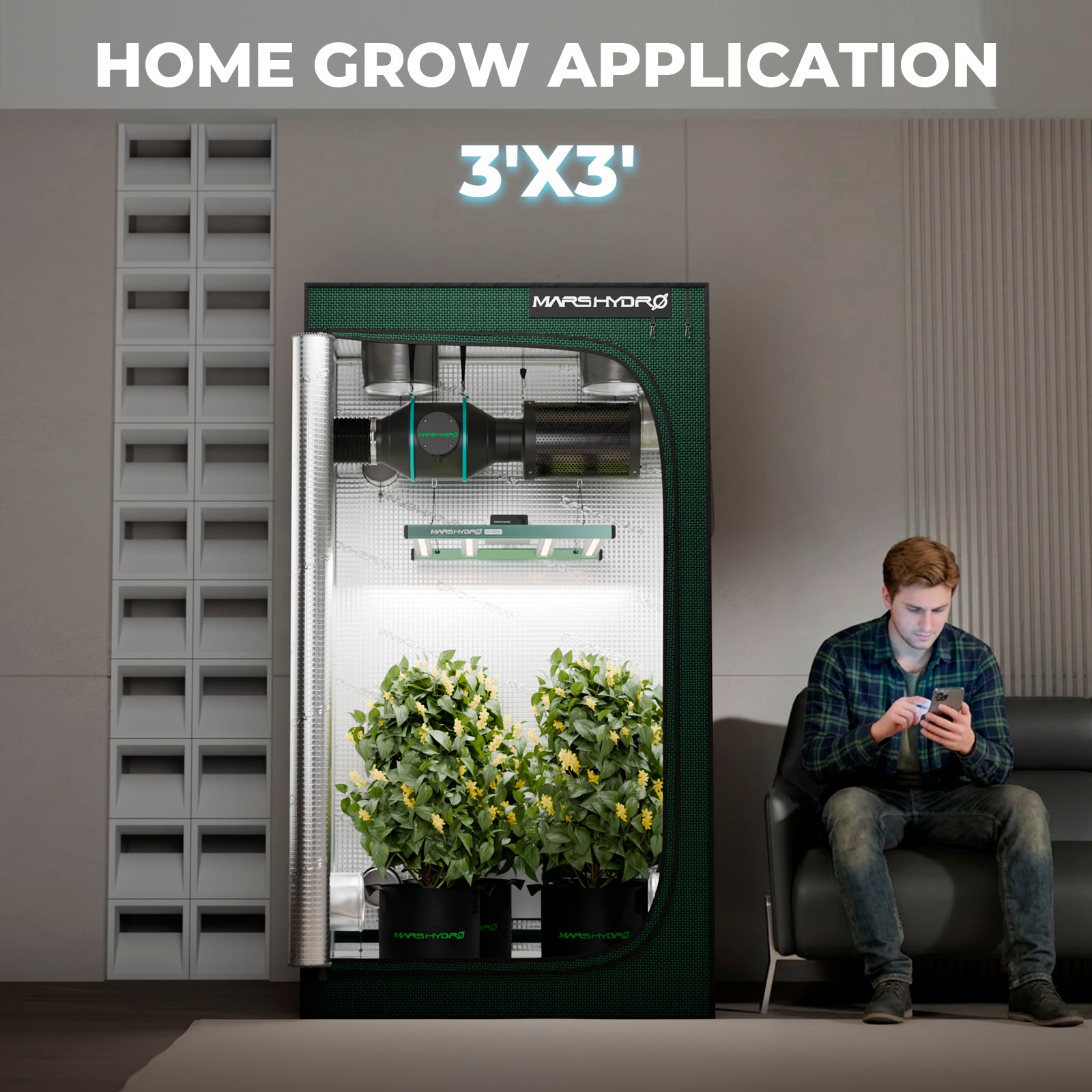 Mars Hydro FC 3000 300W Grow LED 100x100cm